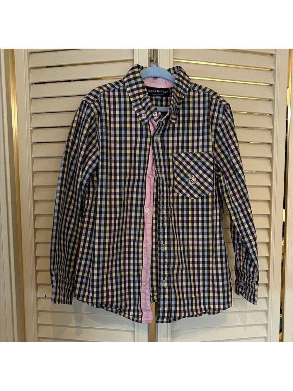 Andy & Evan Multicolor Plaid Button Down Shirt